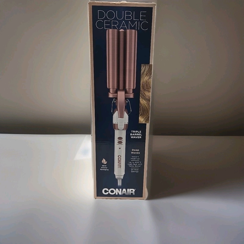 Conair Double Ceramic Triple Hair Waver -‎ New